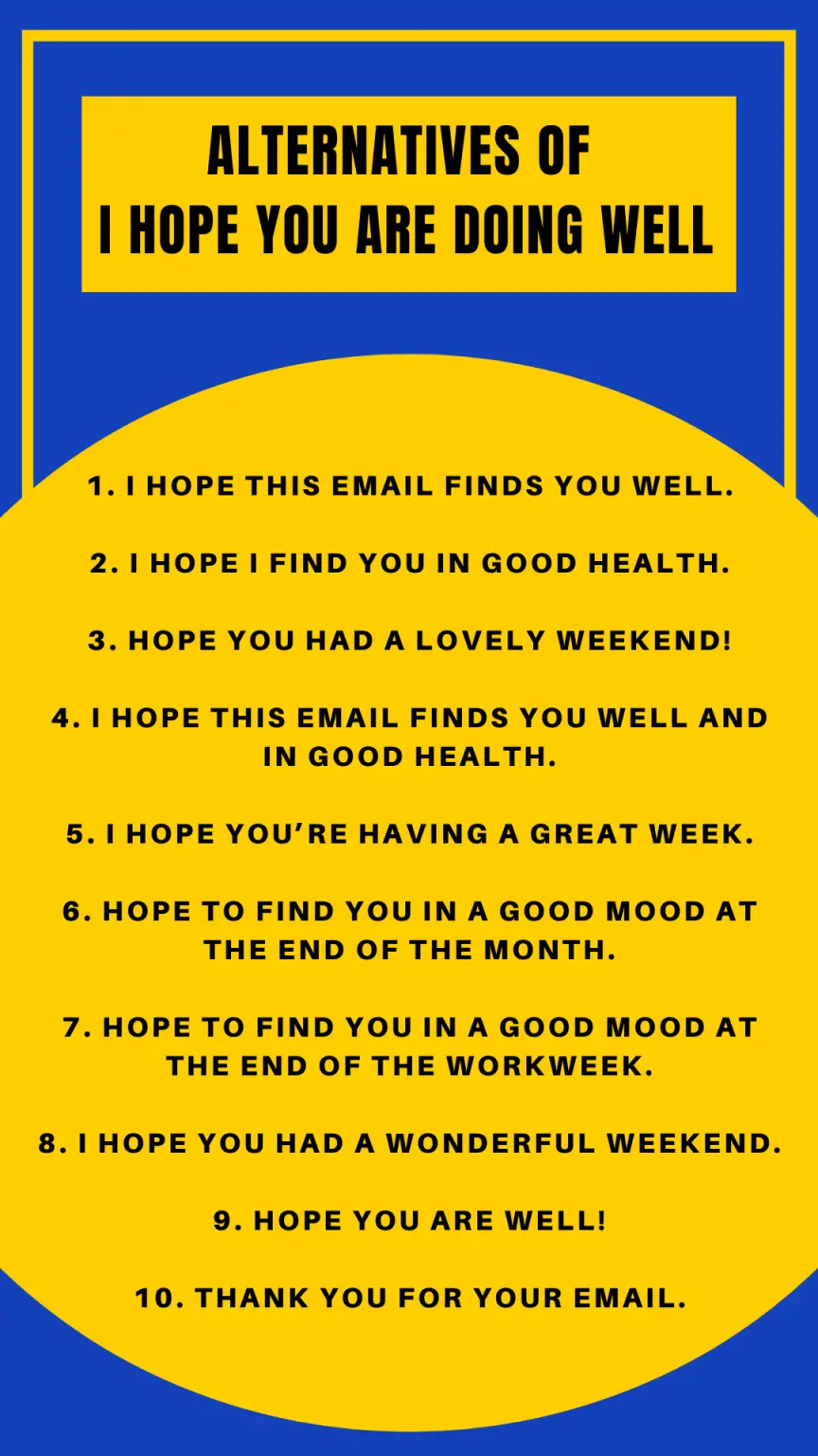20 Better Ways Than “I Hope You Are Doing Well'' to Start Your Email