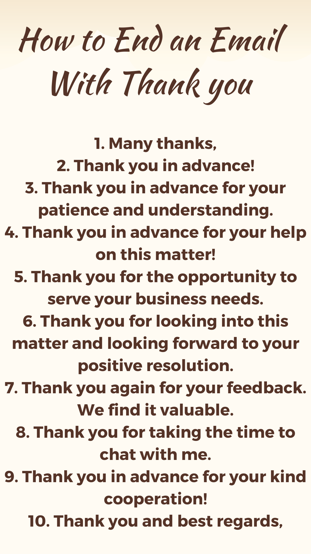 Should You End An Email With Thank You