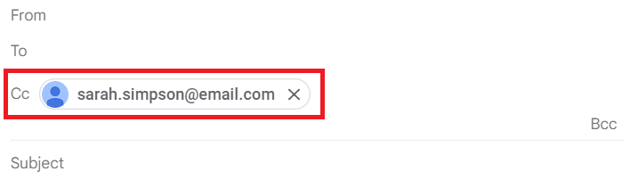 adding email address in Gmail