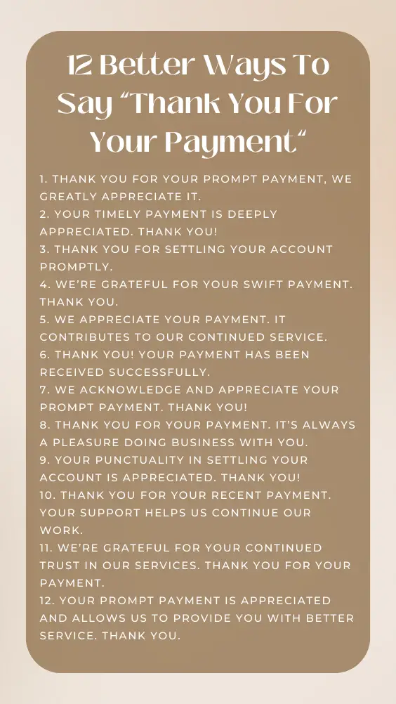 12 Better Ways to Say “Thank You for Your Payment”