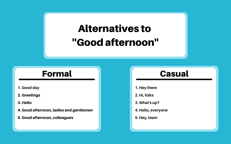 alternatives to good afternoon