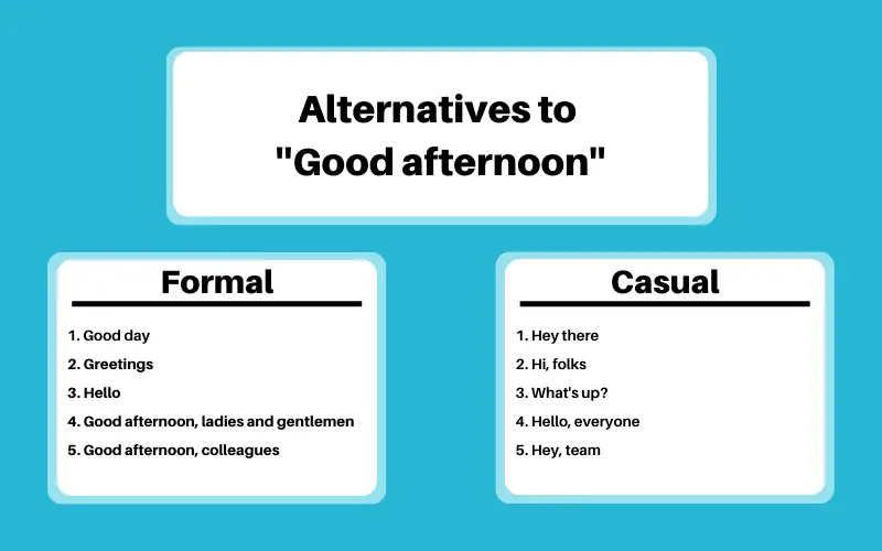 alternatives to good afternoon