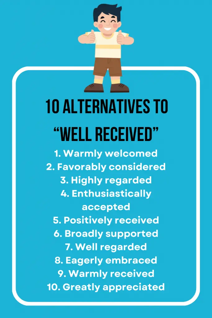 Alternatives to “Well Received”